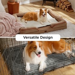 Bedsure ComfyFleece Self Warming Dog Bed, Beige, X-Large slide 2 of 6