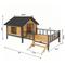 Show in main carousel: Yafylly Wooden Outdoor Waterproof Roof Dog House with Porch, Honey slide 3 of 5