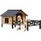 Show in main carousel: Yafylly Wooden Outdoor Dog House with Porch, Yellow Brown slide 2 of 5