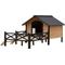 Show in main carousel: Yafylly Wooden Outdoor Dog House with Porch, Yellow Brown slide 4 of 5