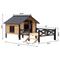 Show in main carousel: Yafylly Wooden Outdoor Dog House with Porch, Yellow Brown slide 3 of 5