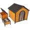 Show in main carousel: Yafylly Wooden Outdoor Dog House with Food Bowls & Toy Box, Natural slide 4 of 5