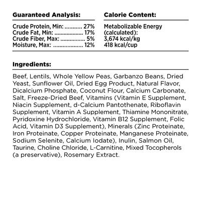 Show full view: BIXBI Rawbble Grain-Free Beef Recipe Dry Dog Food, 4-lb bag slide 6 of 9