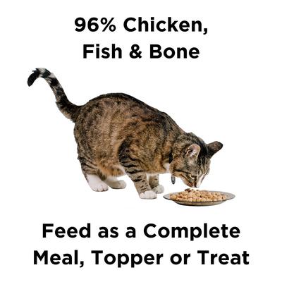 Show full view: BIXBI RAWBBLE Chicken & Salmon Recipe Grain-Free Freeze-Dried Cat Food, 10-oz bag slide 3 of 9