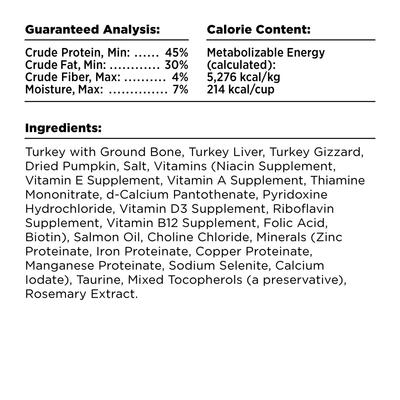 Show full view: BIXBI RAWBBLE Turkey Recipe Grain-Free Freeze-Dried Cat Food, 3.5-oz bag slide 5 of 9