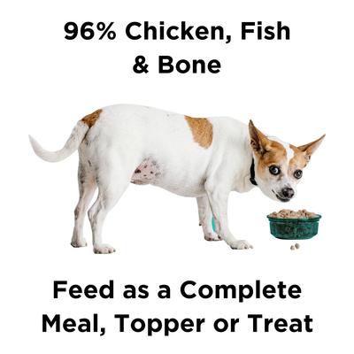 Show full view: BIXBI Rawbble Chicken & Salmon Recipe Grain-Free Freeze-Dried Dog Food, 26-oz bag slide 3 of 9