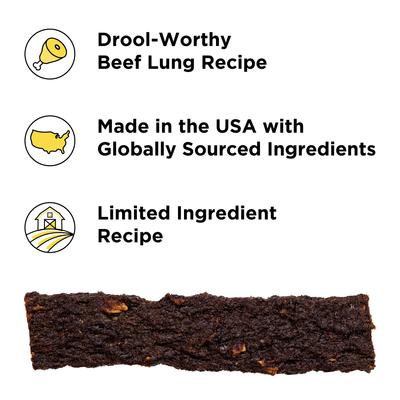 Show full view: BIXBI Hip & Joint Beef Lung Jerky Recipe Dog Treats, 12-oz bag slide 4 of 7