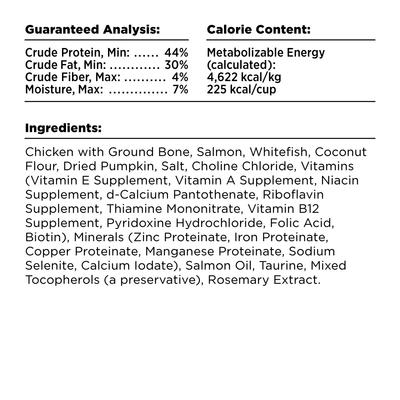 Show full view: BIXBI RAWBBLE Chicken & Salmon Recipe Grain-Free Freeze-Dried Cat Food, 10-oz bag slide 5 of 9