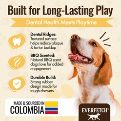 EVERFETCH Natural Rubber BBQ Scented Dental Ball Treat-Holder Dog Chew Toy slide 2 of 6