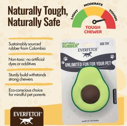 EVERFETCH Natural Rubber Avocado Pool Floatie Peanut Butter Scented Dog Chew Toy slide 2 of 6