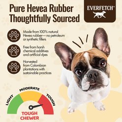 EVERFETCH Natural Rubber Paw-Shaped Frisbee Beef Scented Dog Chew Toy slide 2 of 6