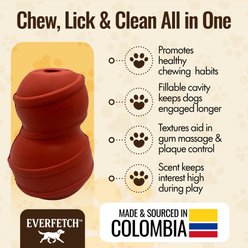 EVERFETCH Natural Rubber Classic Treat-Holder Chicken Scented Dog Chew Toy slide 2 of 6