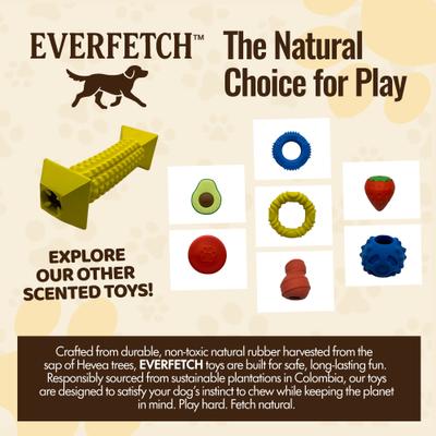 Show full view: EVERFETCH Natural Rubber Textured Dental Stick Peanut Butter Scented Dog Chew Toy slide 6 of 7