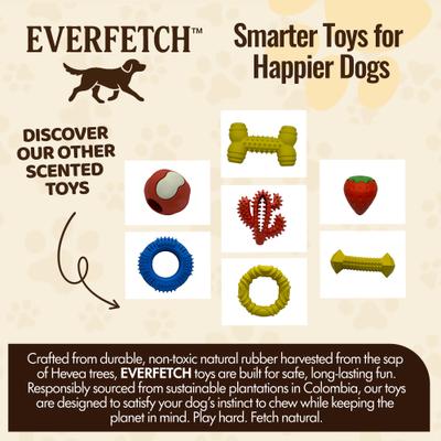Show full view: EVERFETCH Natural Rubber Hockey Disc Treat-Dispenser Beef Scented Dog Chew Toy slide 5 of 6