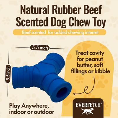 Show full view: EVERFETCH Natural Rubber Treat-Holder Beef Scented Dog Chew Toy slide 3 of 7