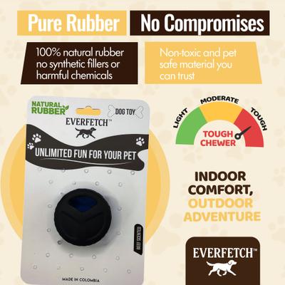 Show full view: EVERFETCH Natural Rubber Hockey Disc Treat-Dispenser Beef Scented Dog Chew Toy slide 4 of 6