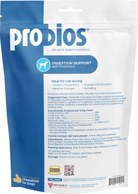 Show full view: Probios Digestion Support Peanut Butter Flavor Dog Treats, 1-lb bag slide 6 of 12