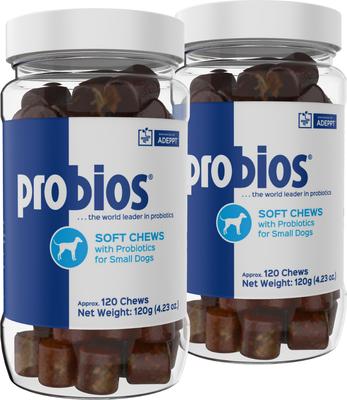 Show full view: Probios Soft Chews with Prebiotics Supplement for Small Dogs, 120 count slide 14 of 16