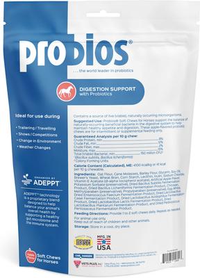 Show full view: Probios Equine Probiotic Apple Flavor Soft Chew Horse Supplement, 60 count slide 5 of 10