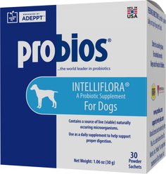 Probios Intelliflora Probiotic Dog Supplement, 30 count