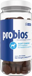 Probios Soft Chews with Probiotics Supplement for Medium & Large Dogs, 60 count