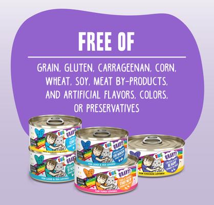 Show full view: BFF OMG Cloud 9! Chicken in Gravy Minced Grain-Free Wet Cat Food, 5.5-oz can, case of 8 slide 7 of 13