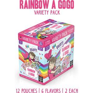 BFF Rainbow A Gogo Variety Pack Wet Cat Food Pouches, 3-oz, case of 12