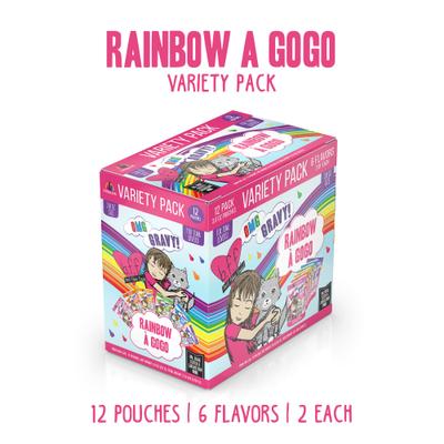 Show full view: BFF Rainbow A Gogo Variety Pack Wet Cat Food Pouches, 3-oz, case of 12 slide 3 of 13
