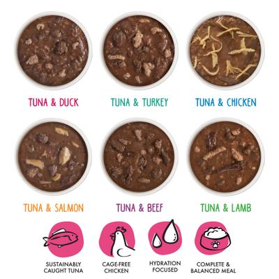 Show full view: BFF OMG Best Feline Friend Oh My Gravy! Tickle Me Pinks! Variety Pack Grain-Free Wet Cat Food, 2.8-oz can, case of 12 slide 6 of 13