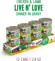 BFF OMG Live N' Love! Chicken & Lamb in Gravy Wet Canned Cat Food, 2.8-oz can, case of 12 slide 2 of 8