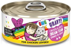 BFF OMG Dream Team! Chicken & Duck in Gravy Wet Canned Cat Food, 5.5-oz can, case of 8