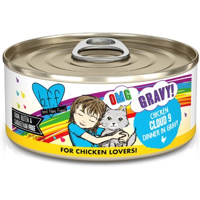 BFF BFF OMG Cloud 9! Chicken in Gravy Minced Grain-Free Wet Cat Food, 5.5-oz can, case of 8
