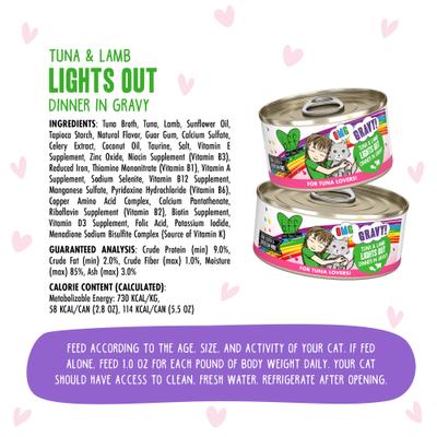 Show full view: BFF OMG Lights Out! Tuna & Lamb Wet Canned Cat Food, 5.5-oz can, case of 8 slide 6 of 13
