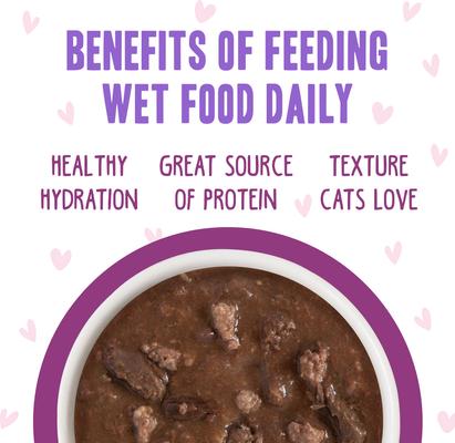 Show full view: BFF OMG Belly Rubs! Tuna & Beef Wet Canned Cat Food, 2.8-oz can, case of 12 slide 6 of 11