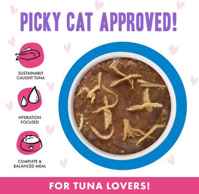 Show full view: BFF OMG Chase Me! Tuna & Chicken Flavor Wet Canned Cat Food, 5.5-oz can, case of 8 slide 4 of 11