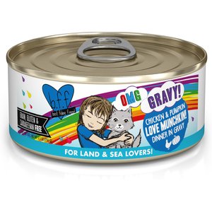 BFF OMG Love Munchkin! Chicken & Pumpkin Dinner in Gravy Grain-Free Canned Cat Food, 5.5-oz, case of 8