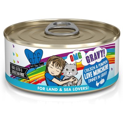 BFF BFF OMG Love Munchkin! Chicken & Pumpkin Dinner in Gravy Grain-Free Canned Cat Food, 5.5-oz, case of 8