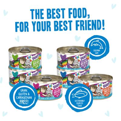 Show full view: BFF OMG Rainbow Road Variety Pack Grain-Free Canned Cat Food, 2.8-oz, pack of 12 slide 9 of 13