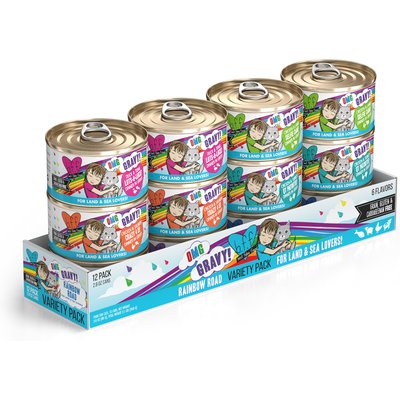 BFF BFF OMG Rainbow Road Variety Pack Grain-Free Canned Cat Food, 2.8-oz can, bundle of 24
