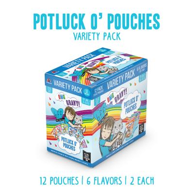 Show full view: BFF OMG Potluck O' Pouches Variety Pack Grain-Free Cat Food Pouches, 2.8-oz, pack of 12 slide 3 of 13
