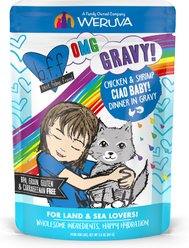 BFF OMG Ciao Baby! Chicken & Shrimp Dinner in Gravy Grain-Free Cat Food Pouches, 2.8-oz, pack of 12