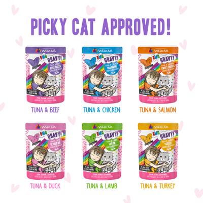 Show full view: BFF Rainbow A Gogo Variety Pack Wet Cat Food Pouches, 3-oz, case of 12 slide 4 of 13