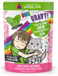 BFF Tuna & Lamb Luv Ya Dinner in Gravy Wet Cat Food Pouches, 3-oz, case of 12