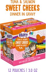 BFF Tuna & Salmon Sweet Cheeks Dinner in Gravy Wet Cat Food Pouches, 3-oz, case of 12 slide 2 of 9