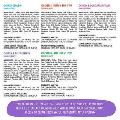 Show full view: BFF OMG Best Feline Friend Oh My Gravy! Yahoo Yellows! Variety Pack Grain-Free Wet Cat Food, 2.8-oz can, case of 12 slide 5 of 13