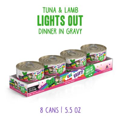 Show full view: BFF OMG Lights Out! Tuna & Lamb Wet Canned Cat Food, 5.5-oz can, case of 8 slide 3 of 13