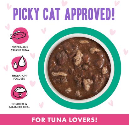 Show full view: BFF OMG Tell Me! Tuna & Turkey Flavor Wet Canned Cat Food, 2.8-oz can, case of 12 slide 4 of 12