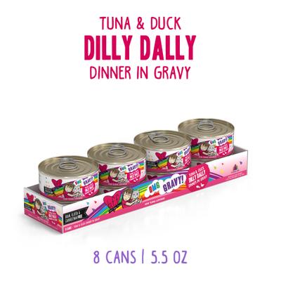 Show full view: BFF OMG Dilly Dally! Tuna & Duck Flavor Wet Canned Cat Food, 5.5-oz can, case of 8 slide 3 of 12