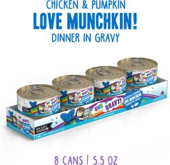 BFF OMG Love Munchkin! Chicken & Pumpkin Dinner in Gravy Grain-Free Canned Cat Food, 5.5-oz, case of 8 slide 2 of 8