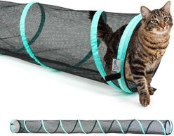 Kitty City Outdoor Cat Play Tunnel, Teal, 10-ft